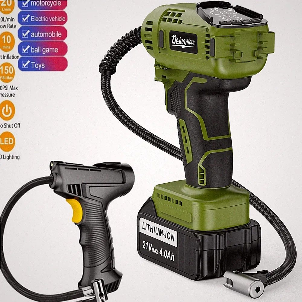 Car Tire Pump Inflator Air Compressor LED Digital Electric 12V High-end Luxury
