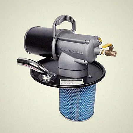Guardair Pq05h125 Pneumatic Drum-Top Vacuum Head, 5 Gal, 20 - 45 Cfm
