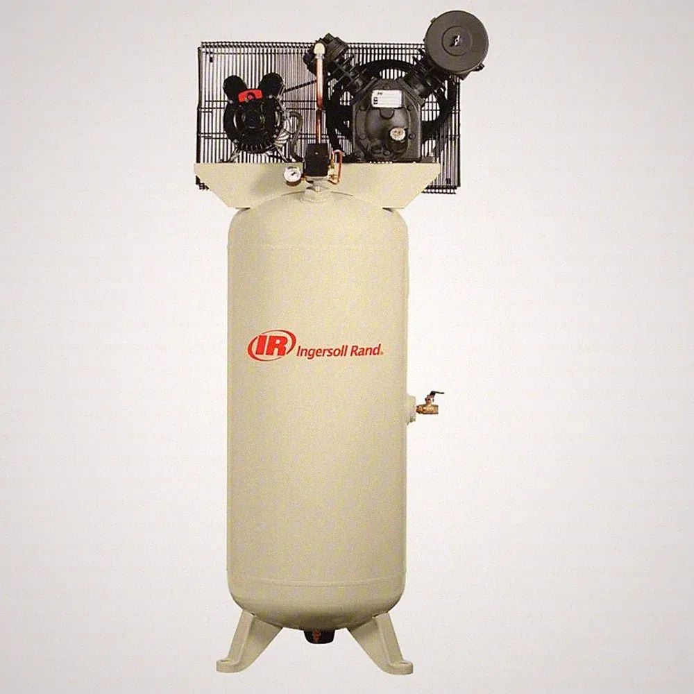 INGERSOLL RAND 2340L5X1 Electric Air Compressor: 5 HP, 2 Stage, Vertical, 60 gal