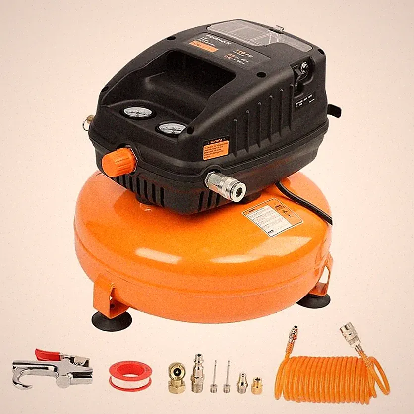 Pancake Air Compressor, 3 Gallon, 110 PSI Air Compressor, Oil Free Portable